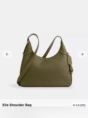 Coach Olive Pebbled Leather Shoulder Bag
